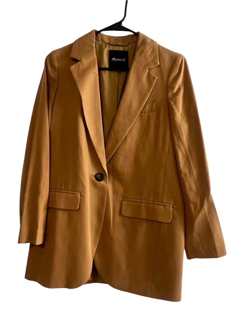 Madewell Camel Brown Single-Button Blazer